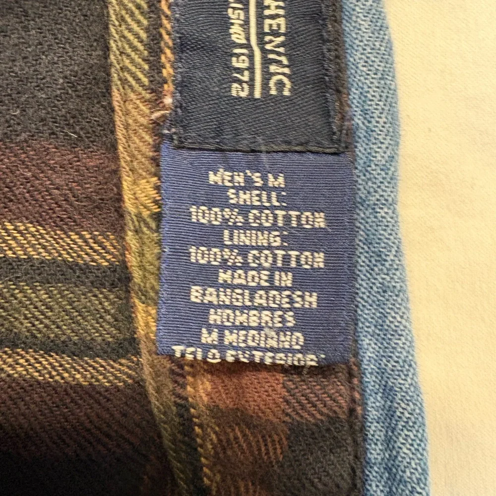 Vintage Reversible Chore Coat | Barn Jacket – Denim & Flannel – M - Picture 3 of 4